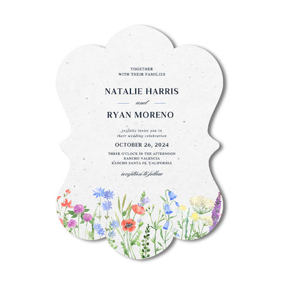Personalized Wedding Cards | Fully Custom Print | Signature Shape M93