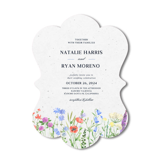 Personalized Wedding Cards | Fully Custom Print | Signature Shape M93