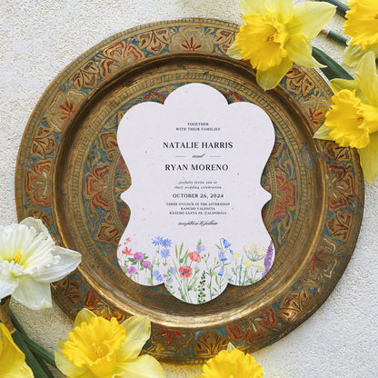 Personalized Wedding Cards | Fully Custom Print | Signature Shape M93