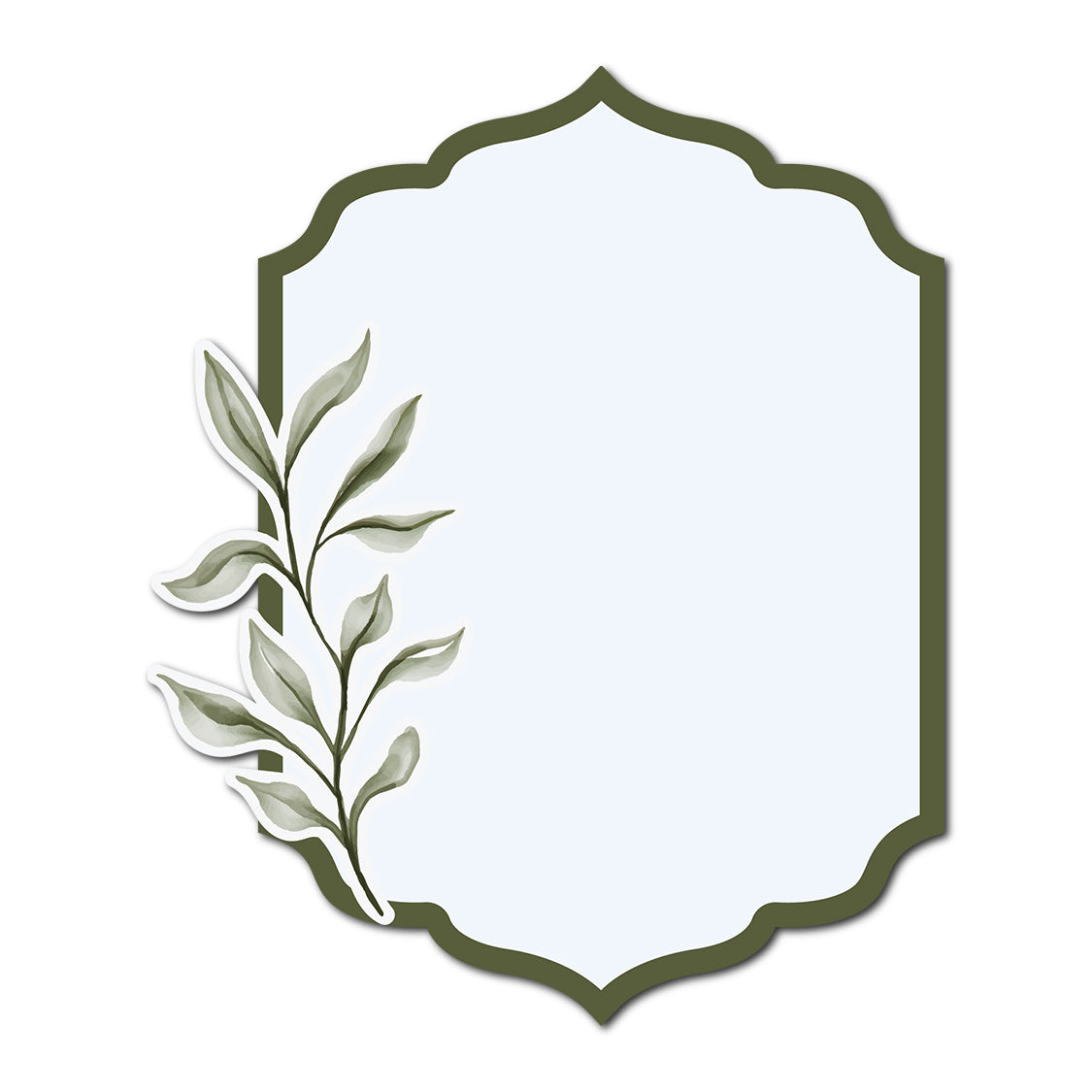 Three-Layer Watercolor Leaf Card Template | SVG PNG Template - Shape 10