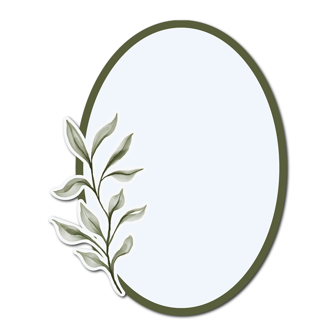 Three-Layer Watercolor Leaf Card Template | SVG PNG Template - Shape 12