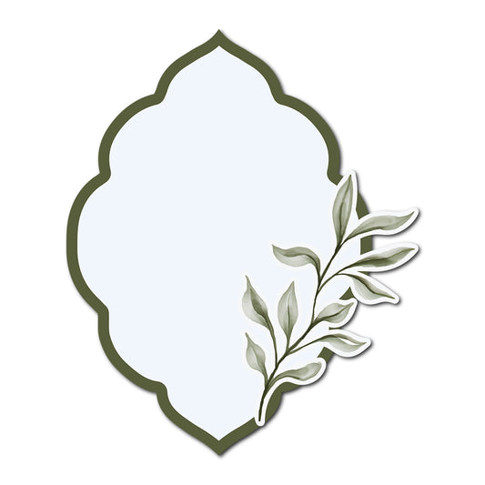 Three-Layer Watercolor Leaf Card Template | SVG PNG Template - Shape 13