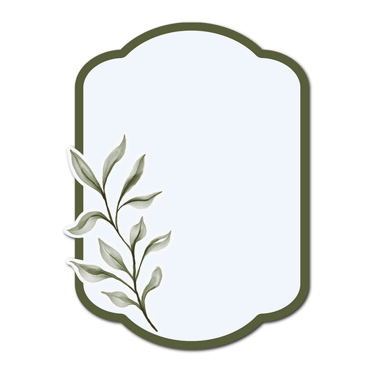 Three-Layer Watercolor Leaf Card Template | SVG PNG Template - Shape 15
