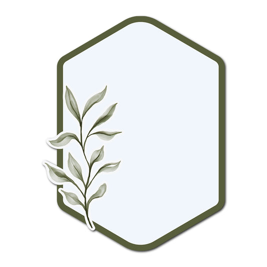 Three-Layer Watercolor Leaf Card Template | SVG PNG Template - Shape 18