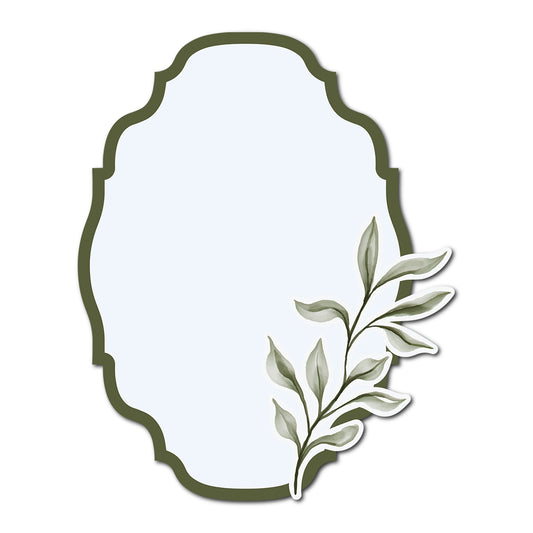 Three-Layer Watercolor Leaf Card Template | SVG PNG Template - Shape 1