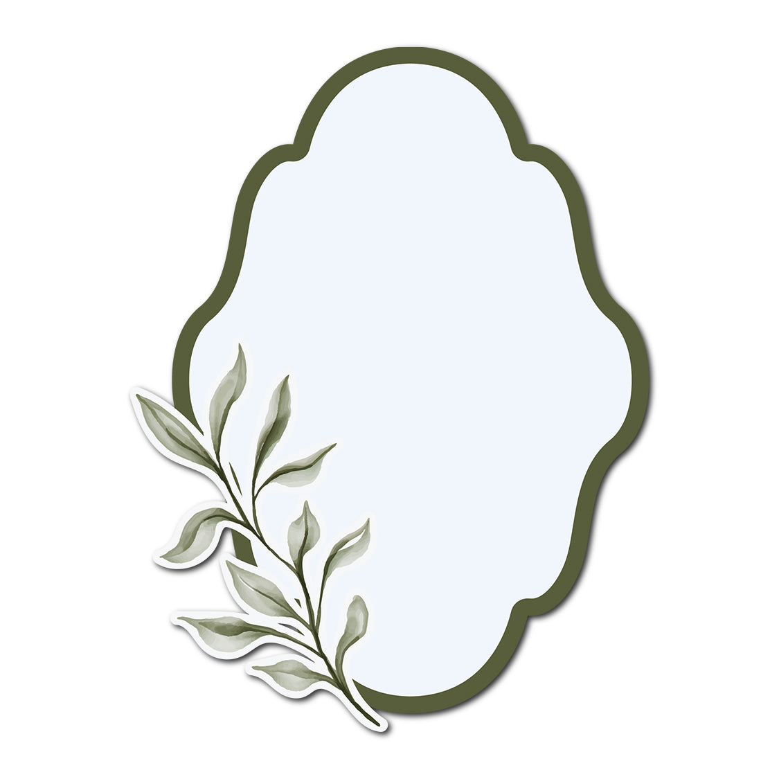 Three-Layer Watercolor Leaf Card Template | SVG PNG Template - Shape 3