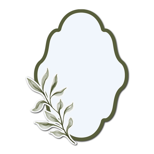 Three-Layer Watercolor Leaf Card Template | SVG PNG Template - Shape 3