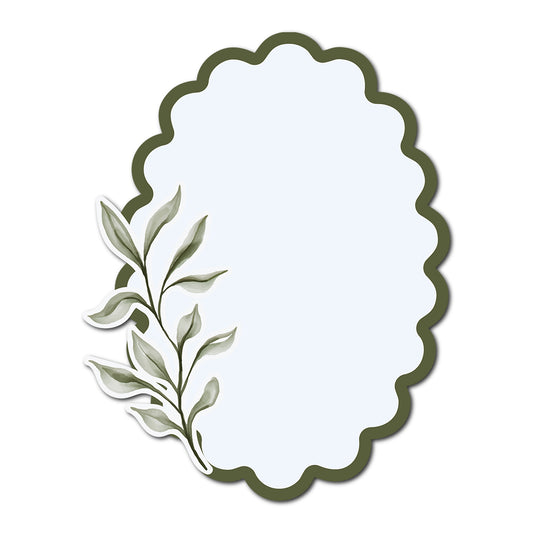 Three-Layer Watercolor Leaf Card Template | SVG PNG Template - Shape 4