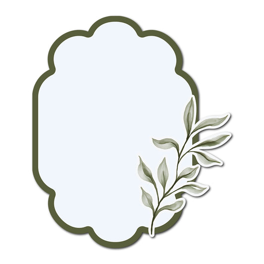 Three-Layer Watercolor Leaf Card Template | SVG PNG Template - Shape 5