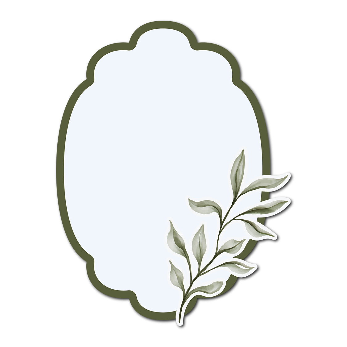 Three-Layer Watercolor Leaf Card Template | SVG PNG Template - Shape 9
