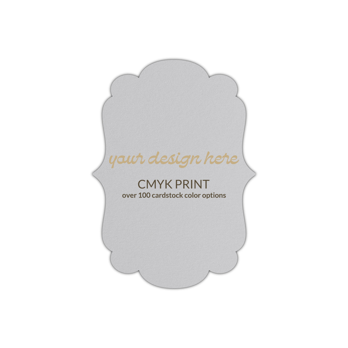 Shape P1 Diecut Card | CMYK Print | 2" x 3"