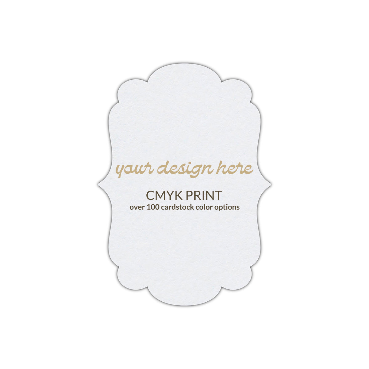 Shape P1 Diecut Card | CMYK Print | 3" x 4"