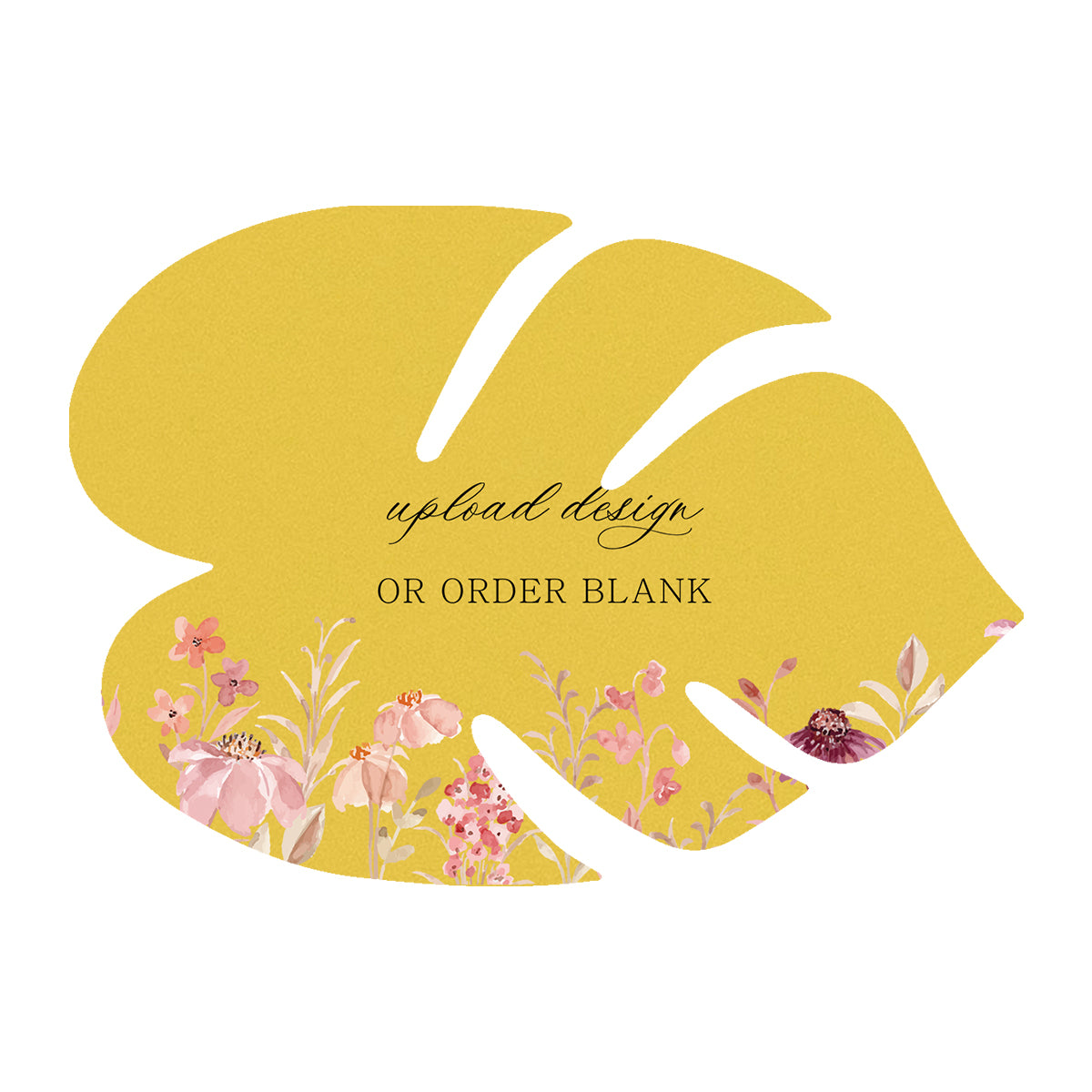 Custom Wedding Prints on Diecut Shaped Cardstock | Shape P102