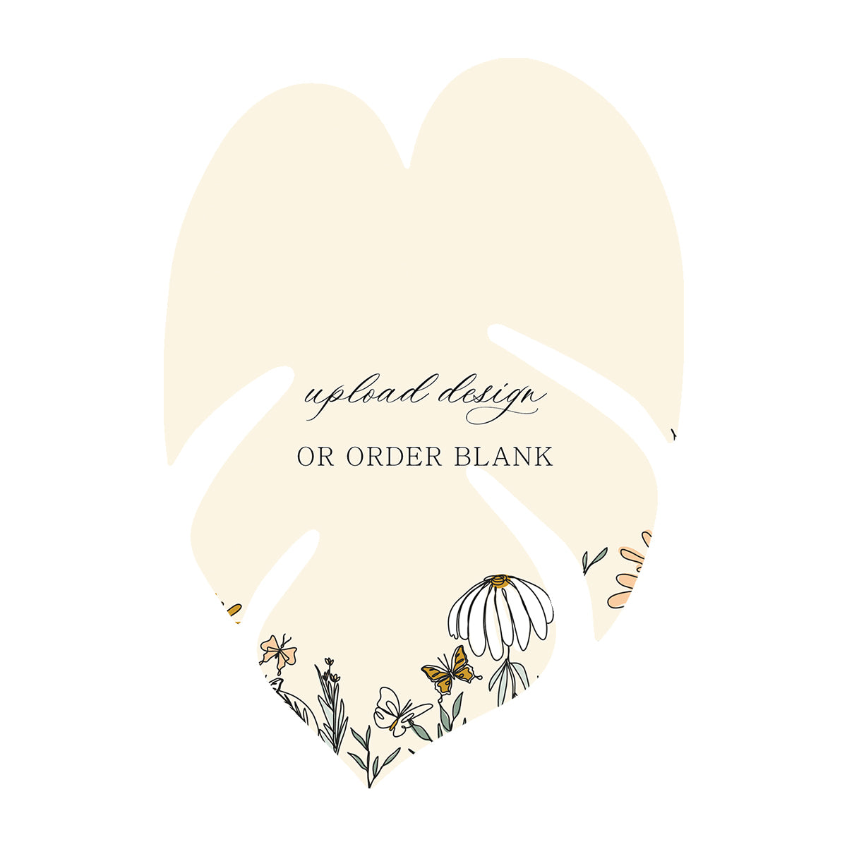 Custom Wedding Prints on Diecut Shaped Cardstock | Shape P102