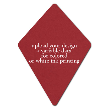 Individually Personalized Wedding Prints on Diecut Cardstock - Shape P104