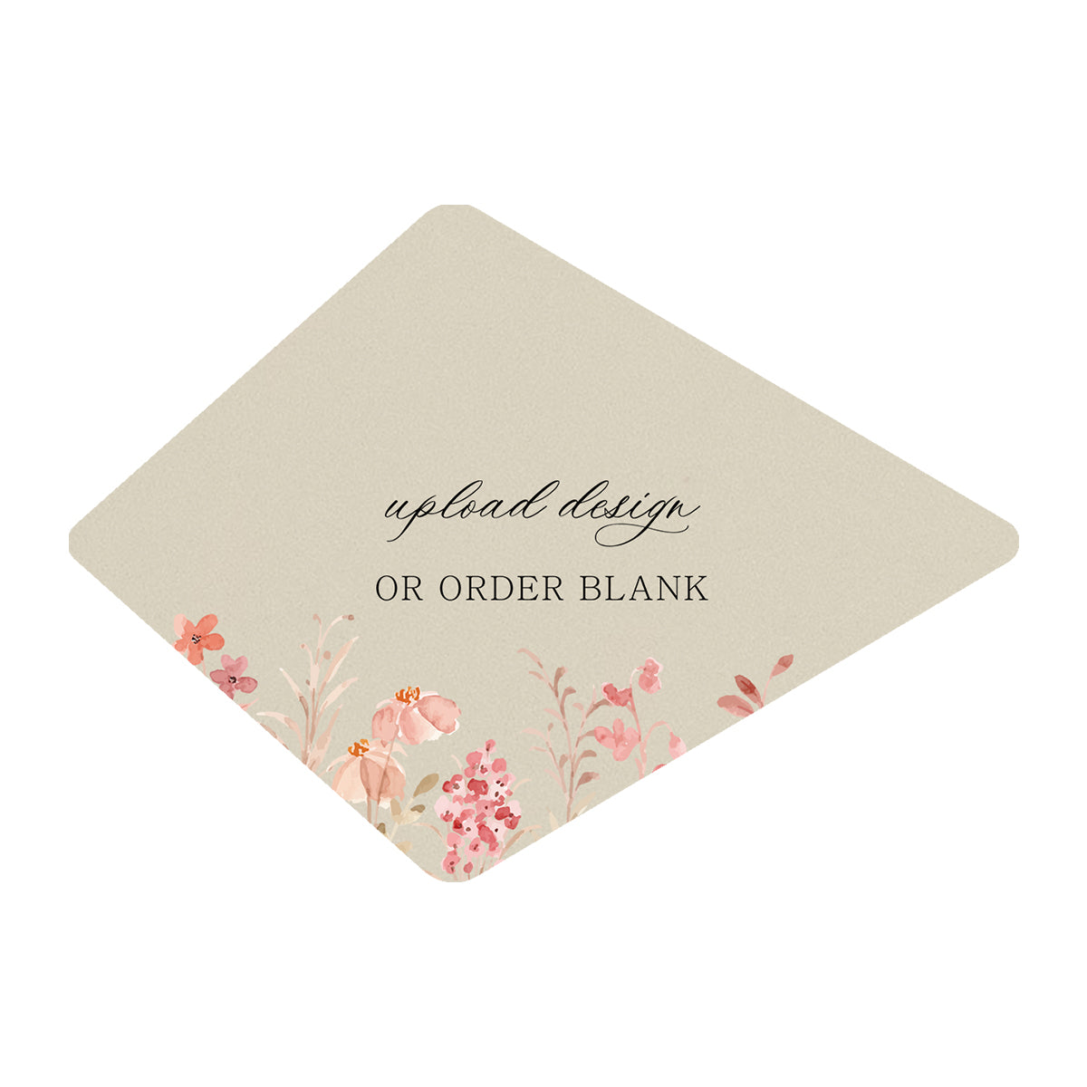 Custom Wedding Prints on Diecut Shaped Cardstock | Shape P104