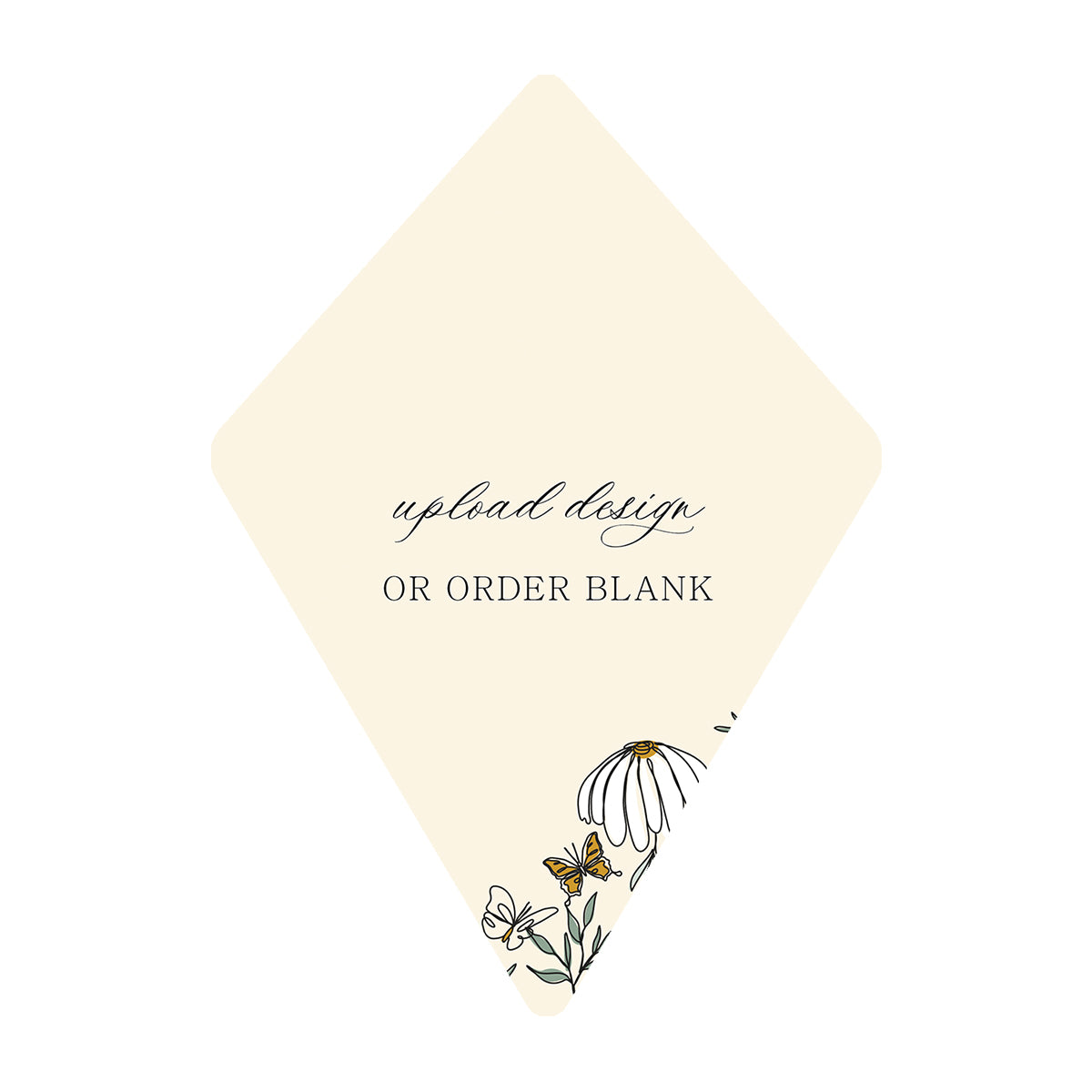 Custom Wedding Prints on Diecut Shaped Cardstock | Shape P104