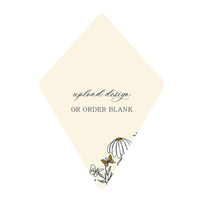 Custom Wedding Prints on Diecut Shaped Cardstock | Shape P104