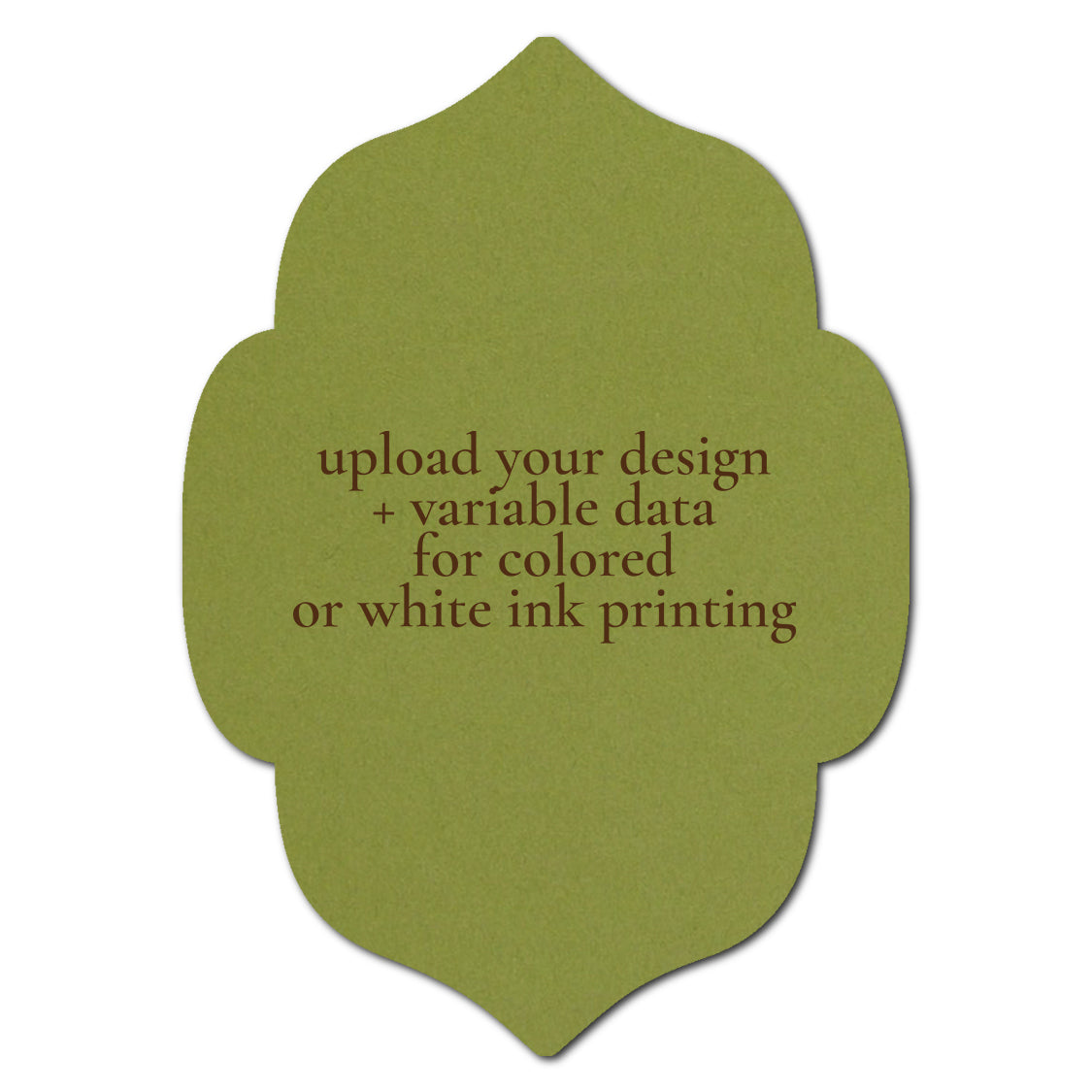 Individually Personalized Wedding Prints on Diecut Cardstock - Shape P10
