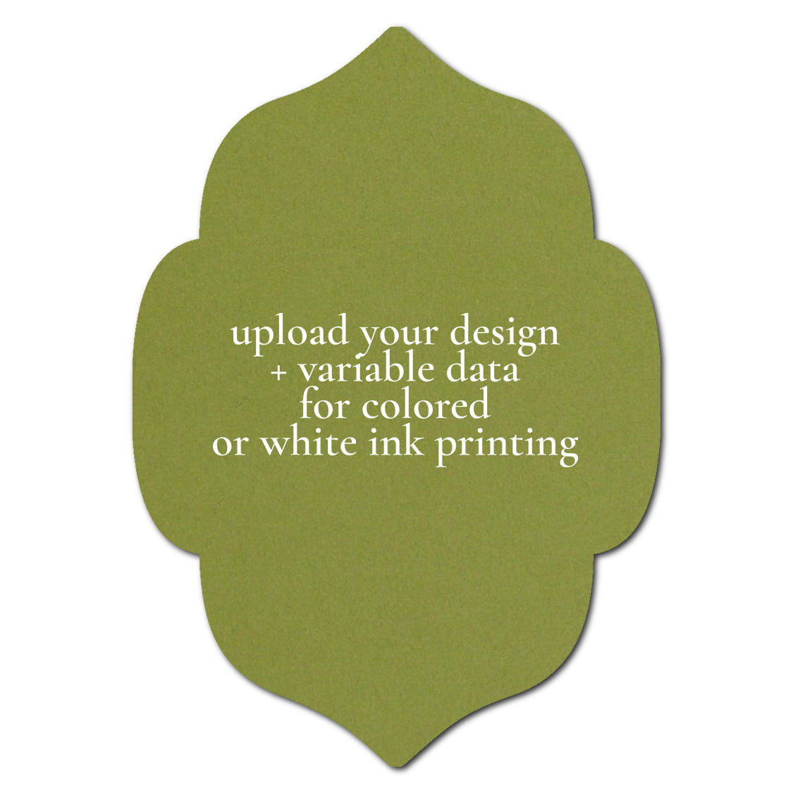 Individually Personalized Wedding Prints on Diecut Cardstock - Shape P10