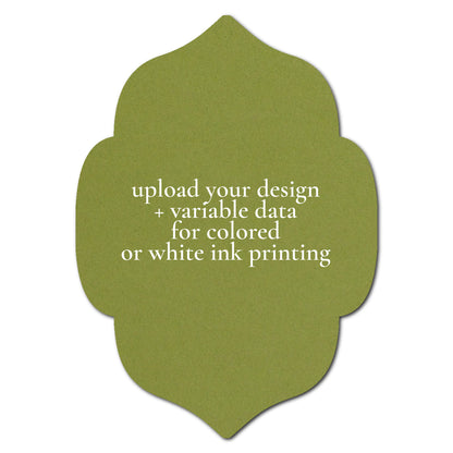 Individually Personalized Wedding Prints on Diecut Cardstock - Shape P10