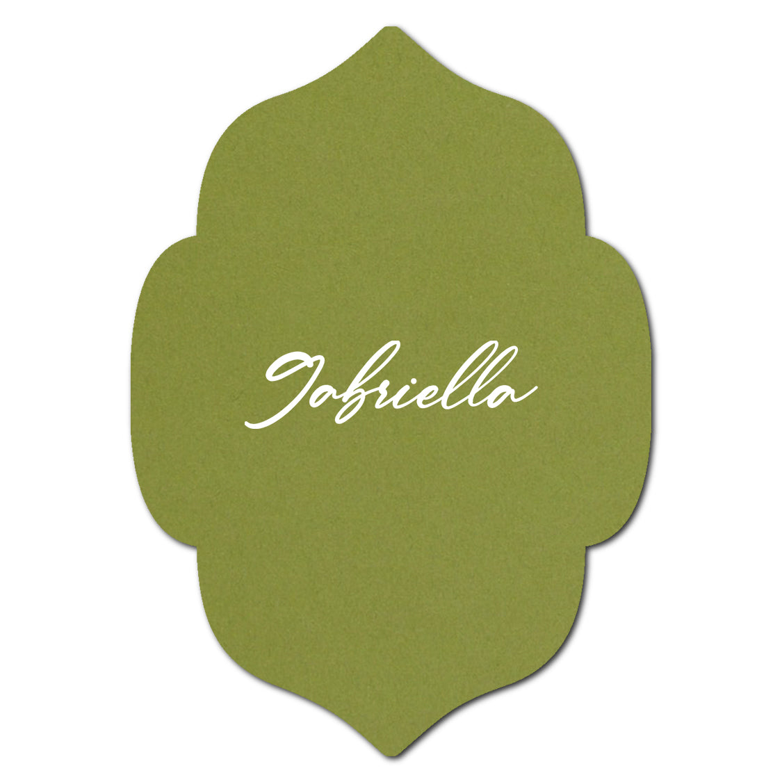 Individually Personalized Wedding Prints on Diecut Cardstock - Shape P10