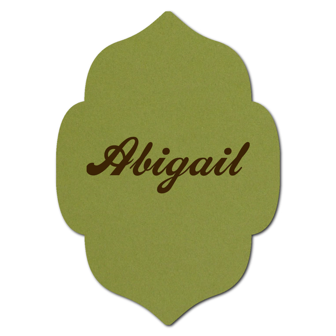 Individually Personalized Wedding Prints on Diecut Cardstock - Shape P10