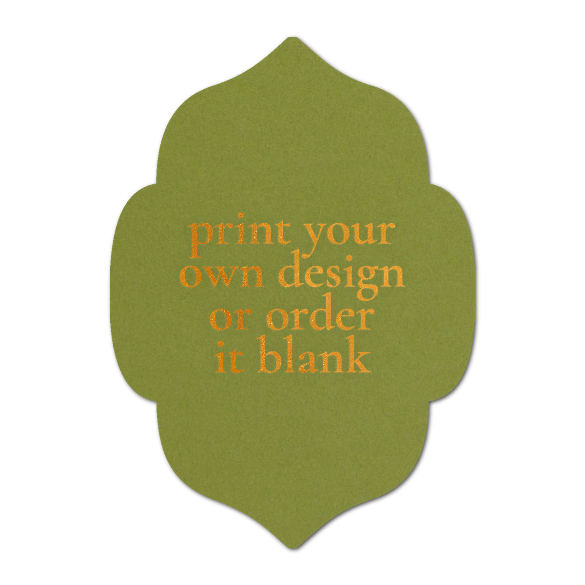 Custom Wedding Prints on Diecut Shaped Cardstock | Shape P10