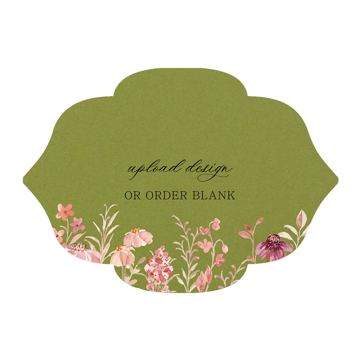 Custom Wedding Prints on Diecut Shaped Cardstock | Shape P10