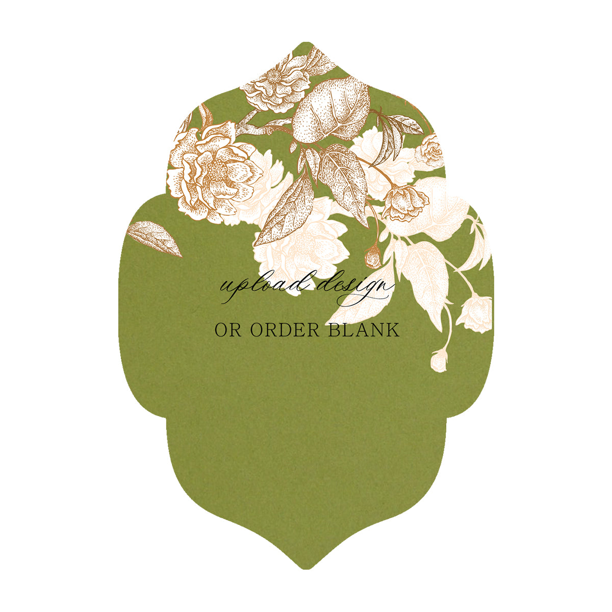 Custom Wedding Prints on Diecut Shaped Cardstock | Shape P10