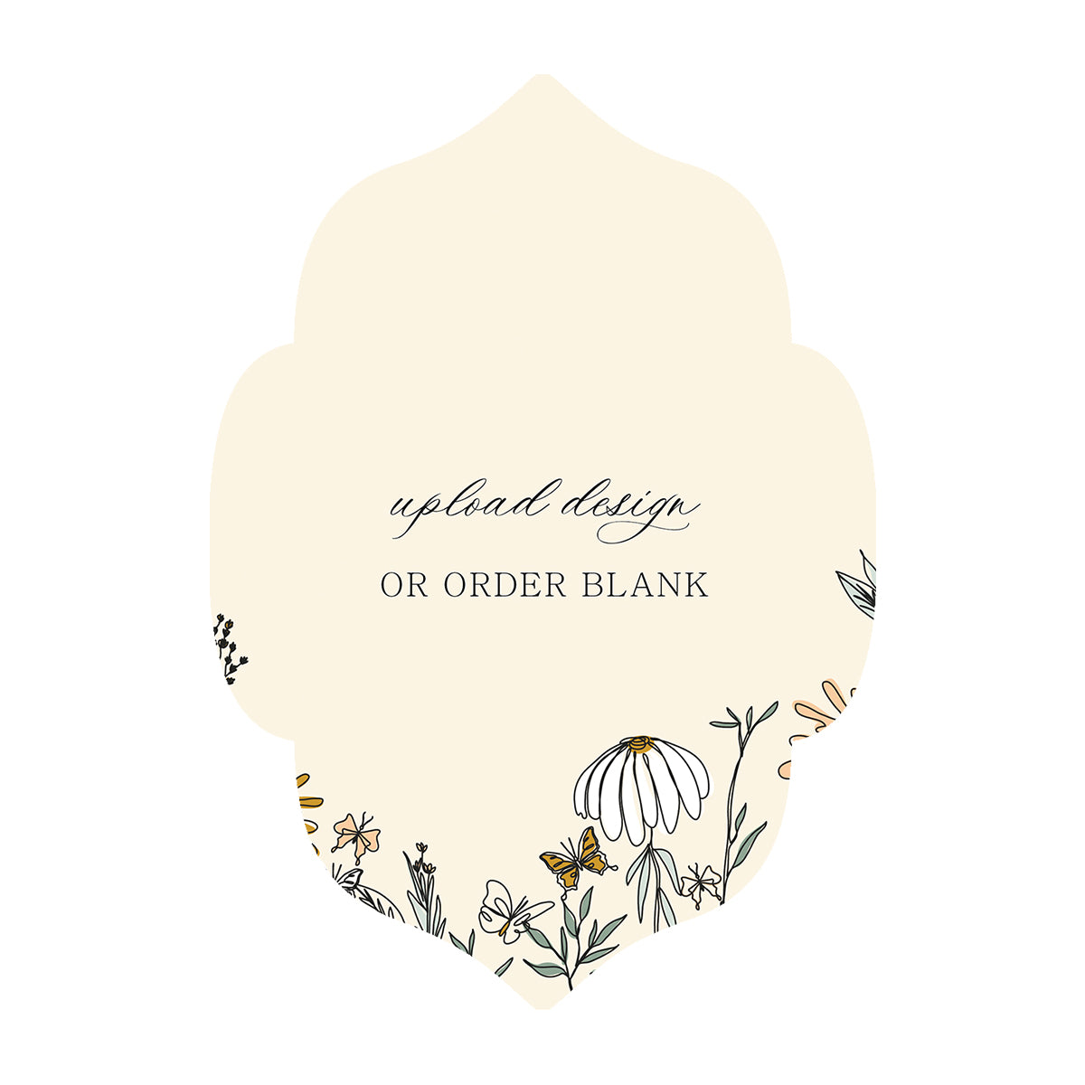 Custom Wedding Prints on Diecut Shaped Cardstock | Shape P10
