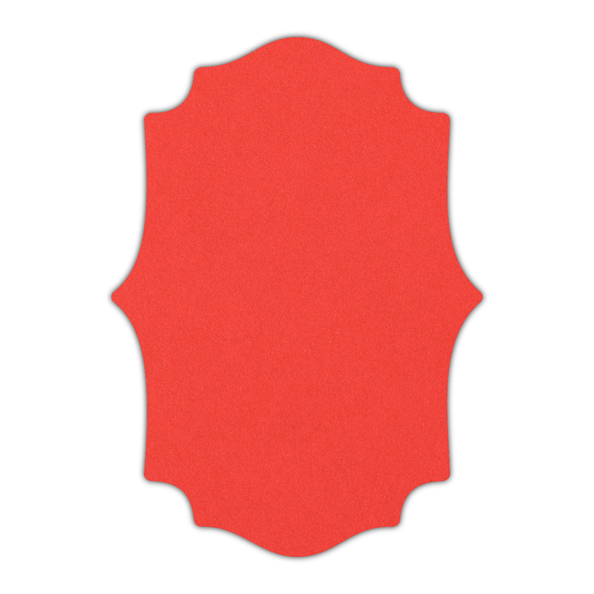 CMYK Print on Bright Red Cardstock | Shape P10 | 5" x 8"