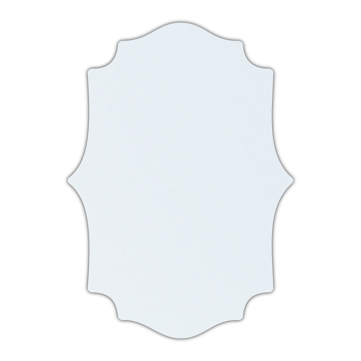 CMYK Print on Shimmer Ice Silver Cardstock | Shape P10 | 3" x 5"