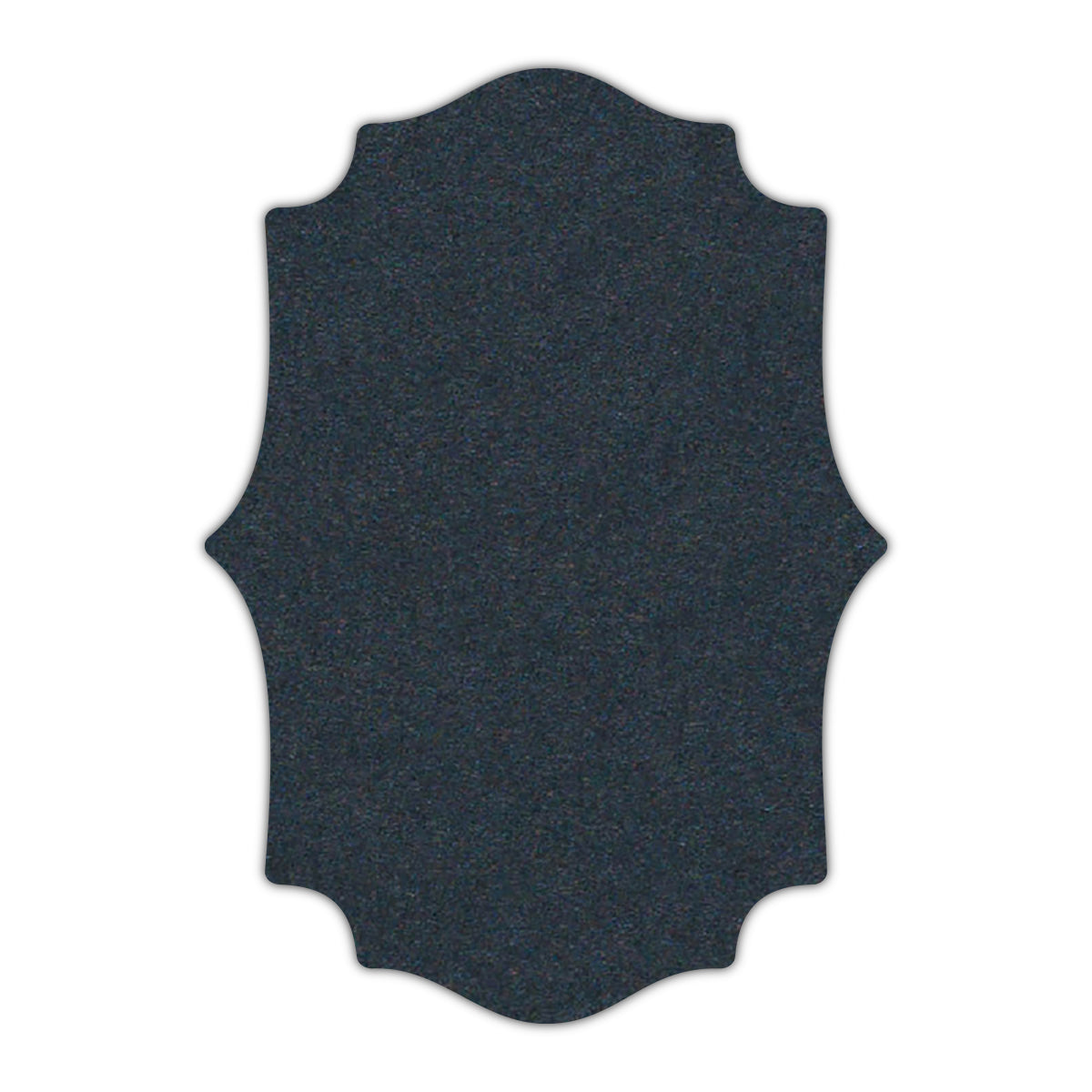 CMYK Print on Navy Blue Cardstock | Shape P10 | 2" x 3"