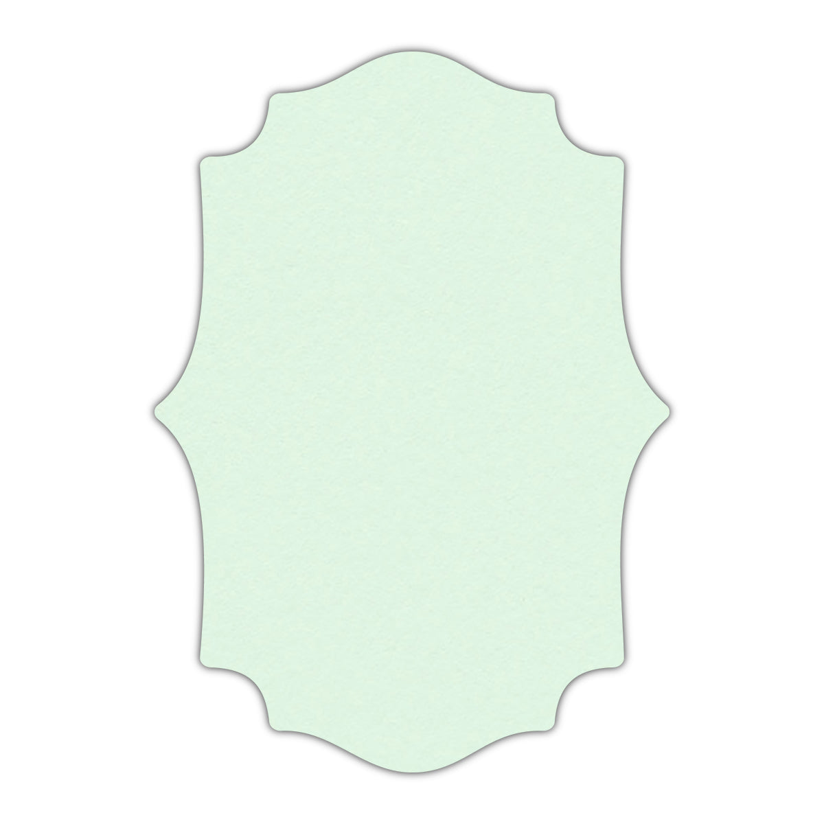 CMYK Print on Pastel Green Cardstock | Shape P10 | 2.5" x 3.5"