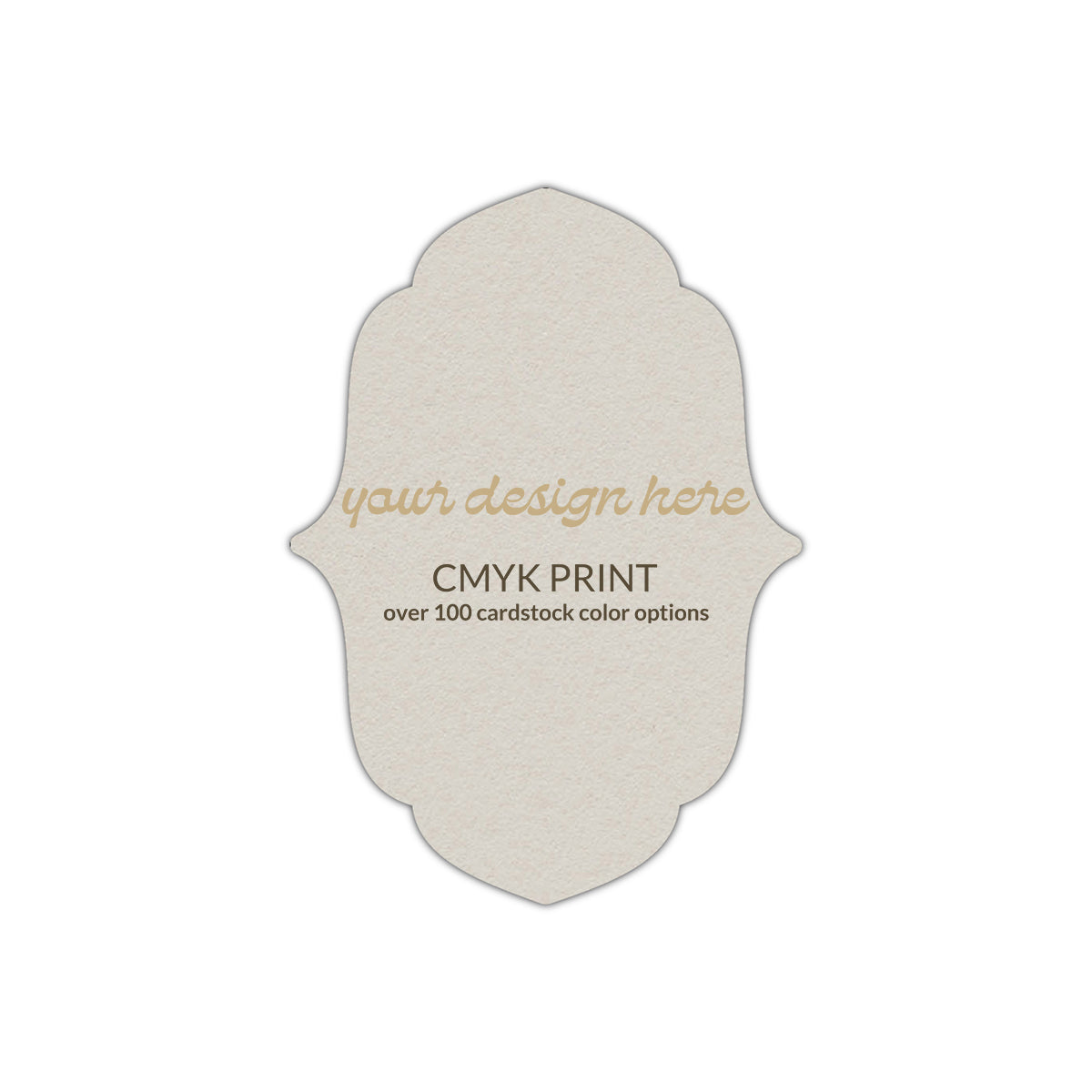 Shape P11 Diecut Card | CMYK Print | 5" x 7"