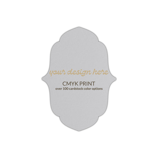 Shape P11 Diecut Card | CMYK Print | 2" x 3"