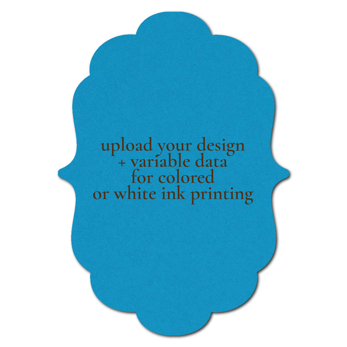 Individually Personalized Wedding Prints on Diecut Cardstock - Shape P11