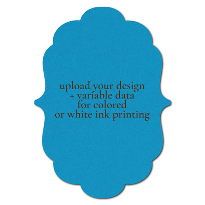 Individually Personalized Wedding Prints on Diecut Cardstock - Shape P11