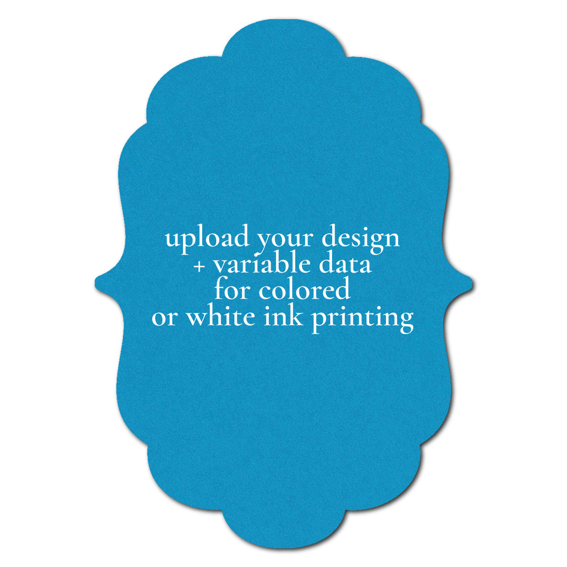 Individually Personalized Wedding Prints on Diecut Cardstock - Shape P11