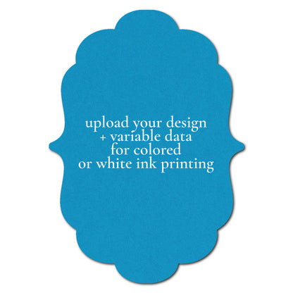 Individually Personalized Wedding Prints on Diecut Cardstock - Shape P11