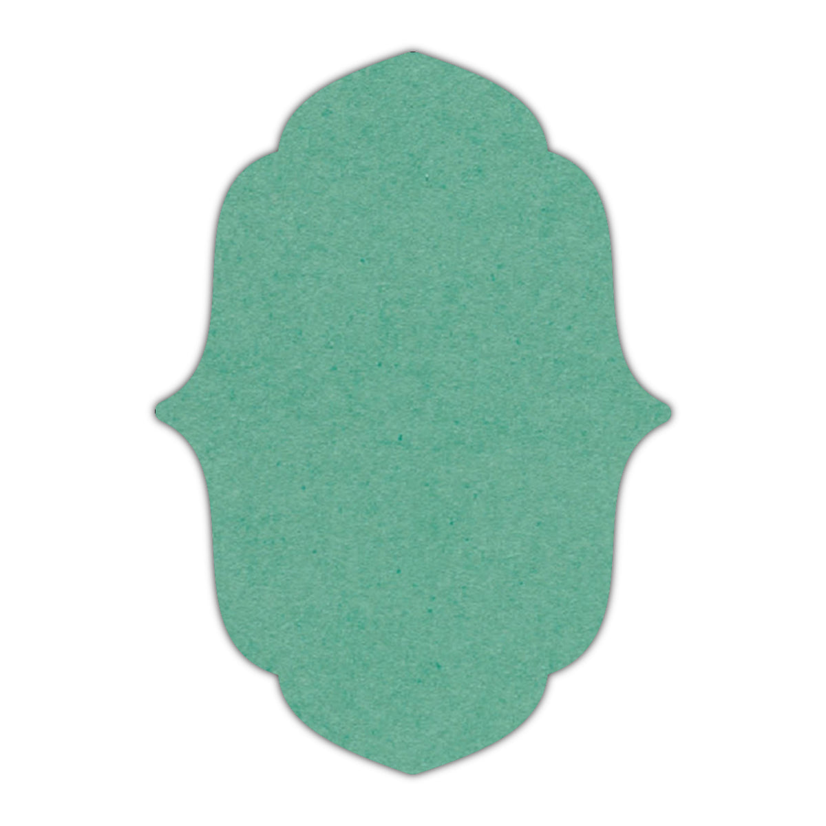 CMYK Print on Caribbean Blue Cardstock | Shape P11 | 3" x 5"