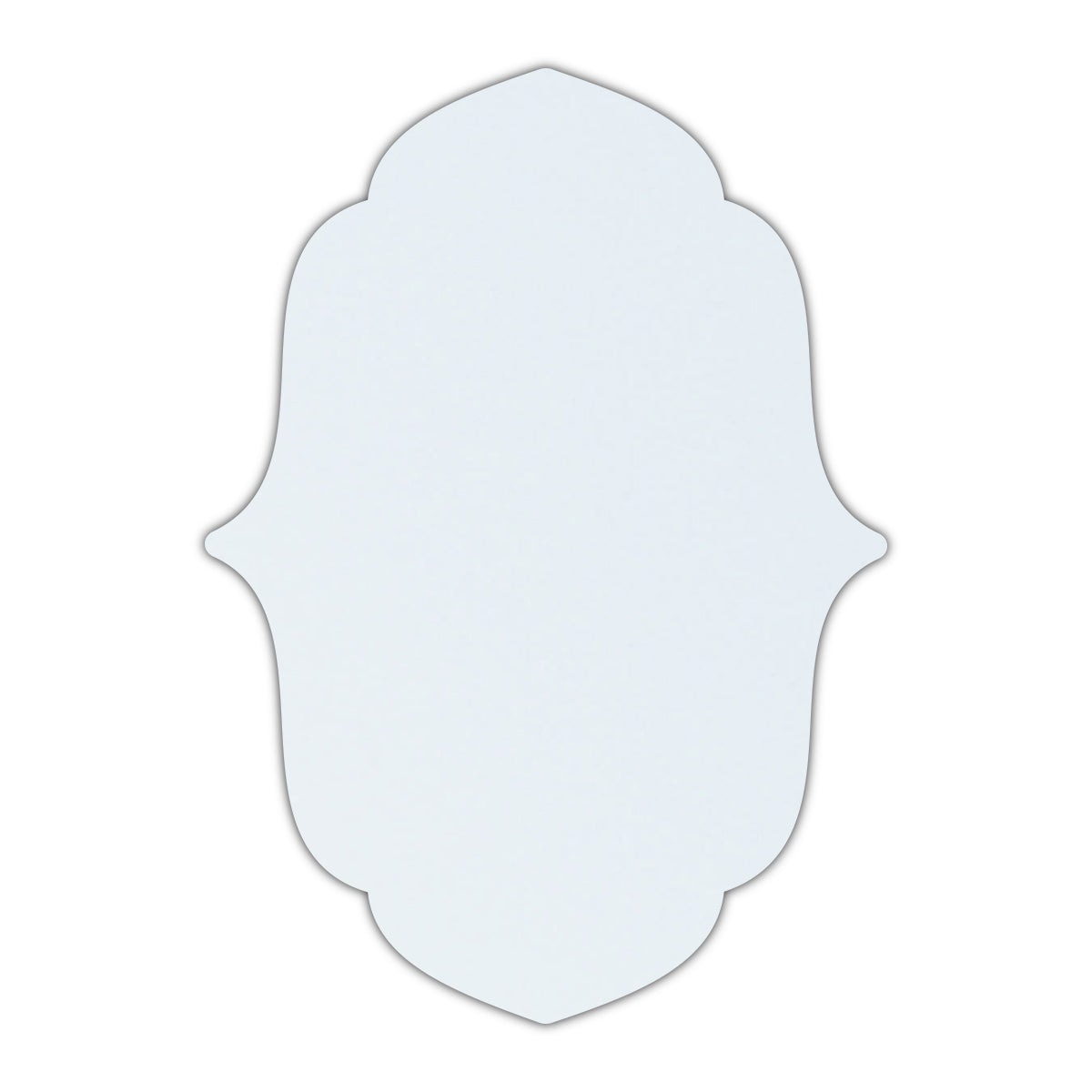 CMYK Print on Shimmer Ice Silver Cardstock | Shape P11 | 3" x 4"