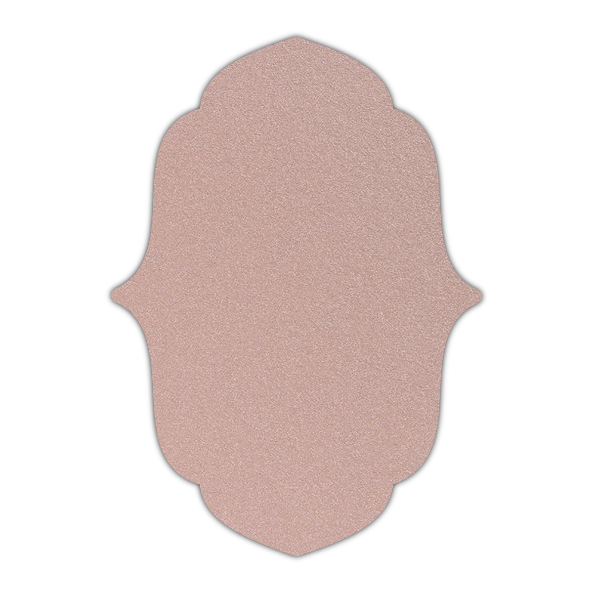 CMYK Print on Shimmer Nude Cardstock | Shape P11 | 2" x 3"