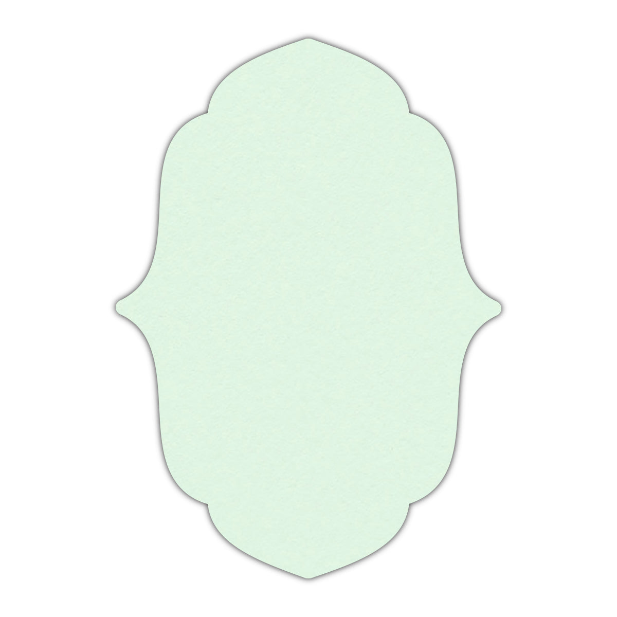 CMYK Print on Pastel Green Cardstock | Shape P11 | 3" x 4"