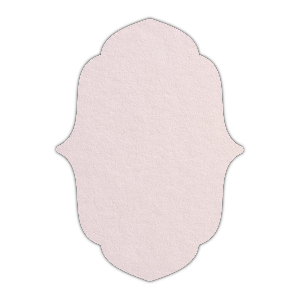 CMYK Print on Powder Pink Cardstock | Shape P11 | 2" x 3"