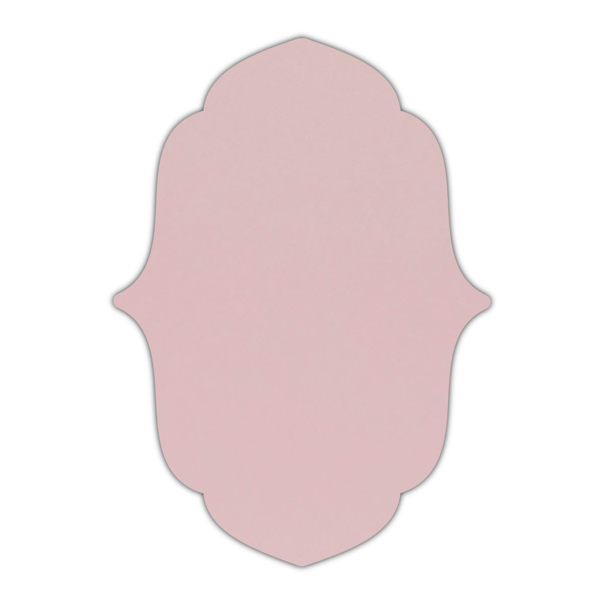 CMYK Print on Shimmer Rose Quartz Cardstock | Shape P11 | 2" x 3"