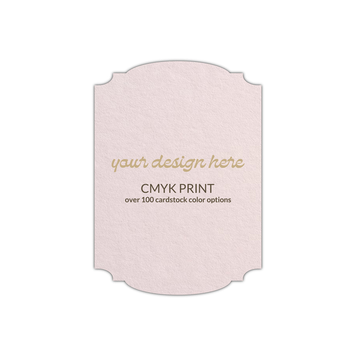 Shape P12 Diecut Card | CMYK Print | 2" x 3"