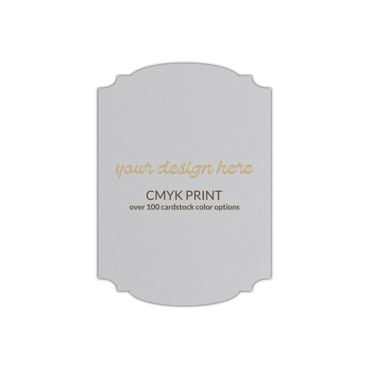 Shape P12 Diecut Card | CMYK Print | 11" x 17"
