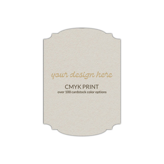 Shape P12 Diecut Card | CMYK Print | 2" x 3.5"